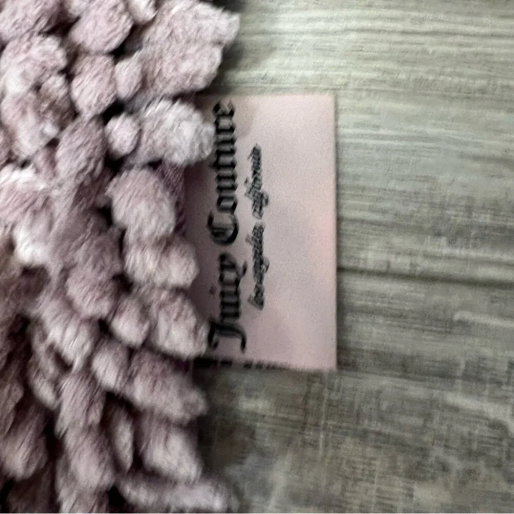 3 juicy couture mats pink silver color furry Plush Bath Mat